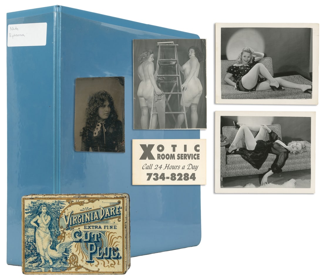 [NUDES & PINUP]. Album of photos and ephemera. (1 of 3)