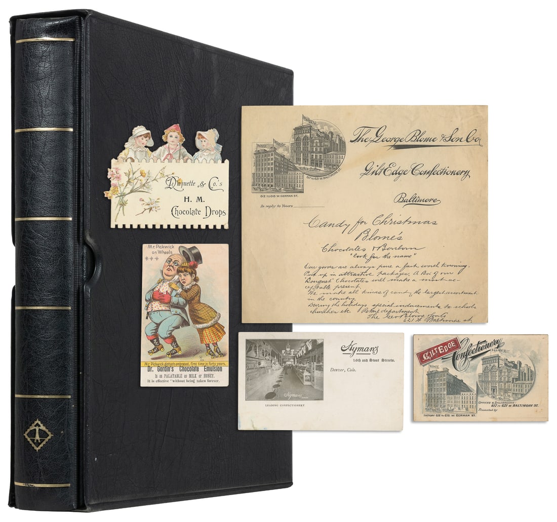 [CHOCOLATE]. Binder of chocolate ephemera. (1 of 3)