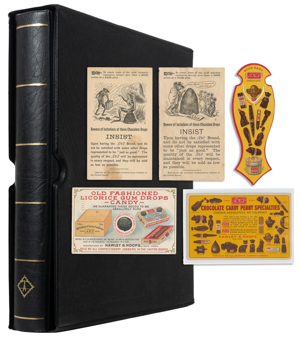 [CHOCOLATE]. Binder of ephemera (Hawley & Hoops, Ghirardelli's). (1 of 9)