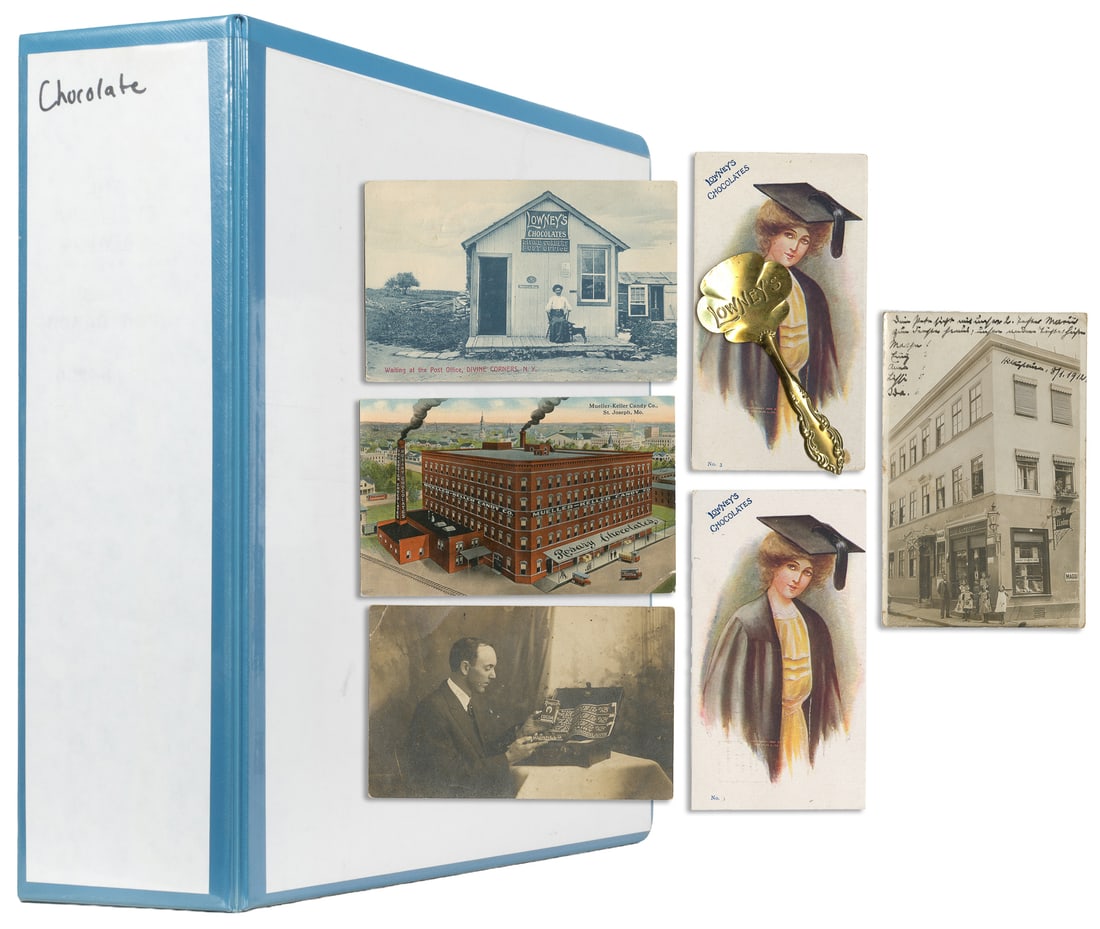 [CHOCOLATE]. Collection of chocolate postcards and ephemera. (1 of 7)