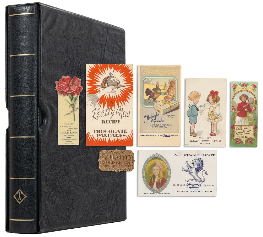 [CHOCOLATE]. Binder of chocolate ephemera. (1 of 3)