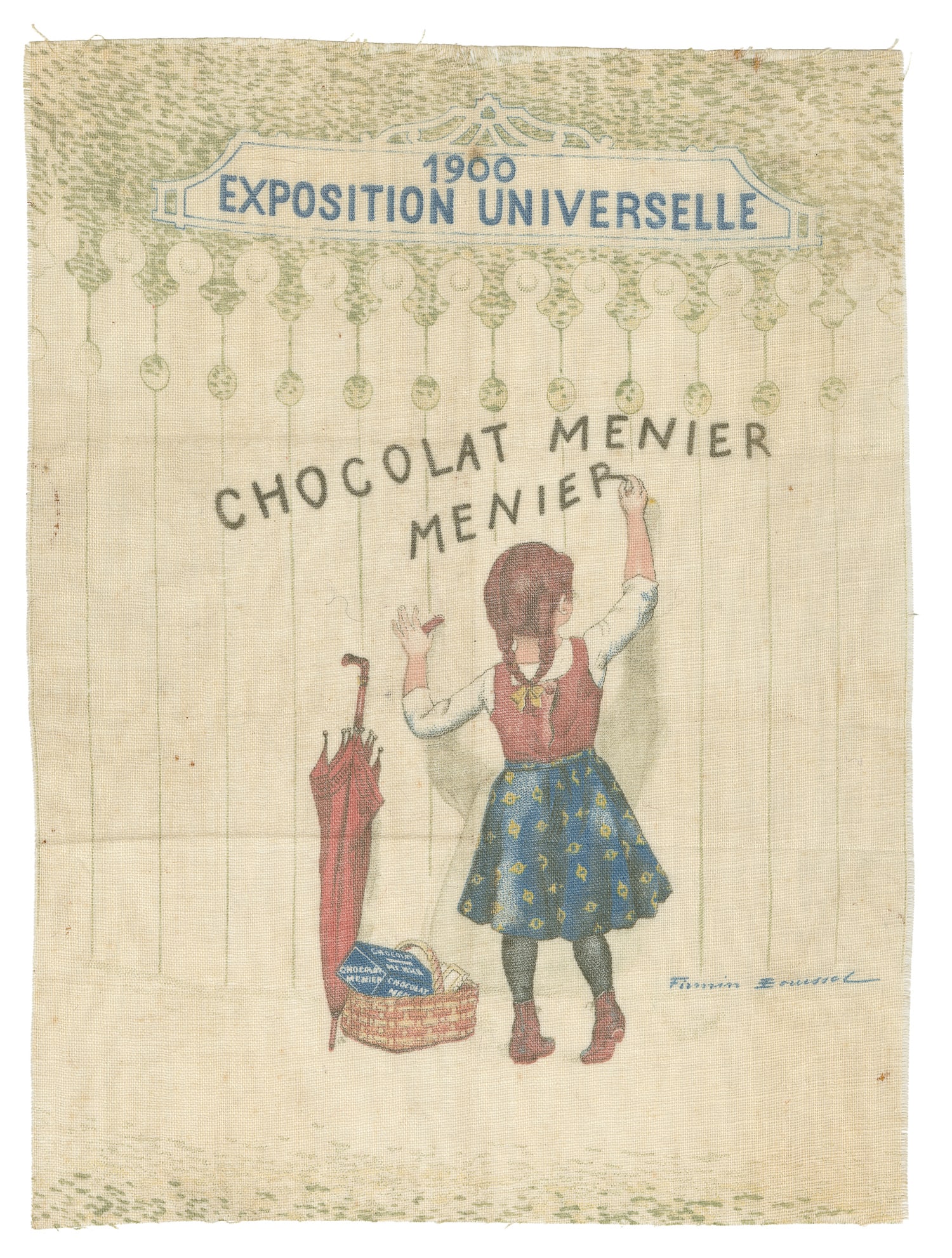 Chocolat Menier 1900 Exposition Universelle Handkerchief. (1 of 1)
