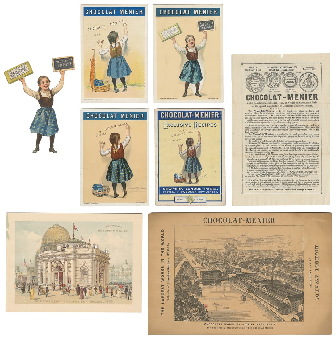 Chocolat-Menier Advertising Archive and Packaging Group. France and the United States, late 19th to: BOUISSET, Firmin (1859 - 1925). Chocolat-Menier Advertising Archive and Packaging Group. France and the United States, late 19th to early 20th century. Contents: Includes multiple chromolithographic