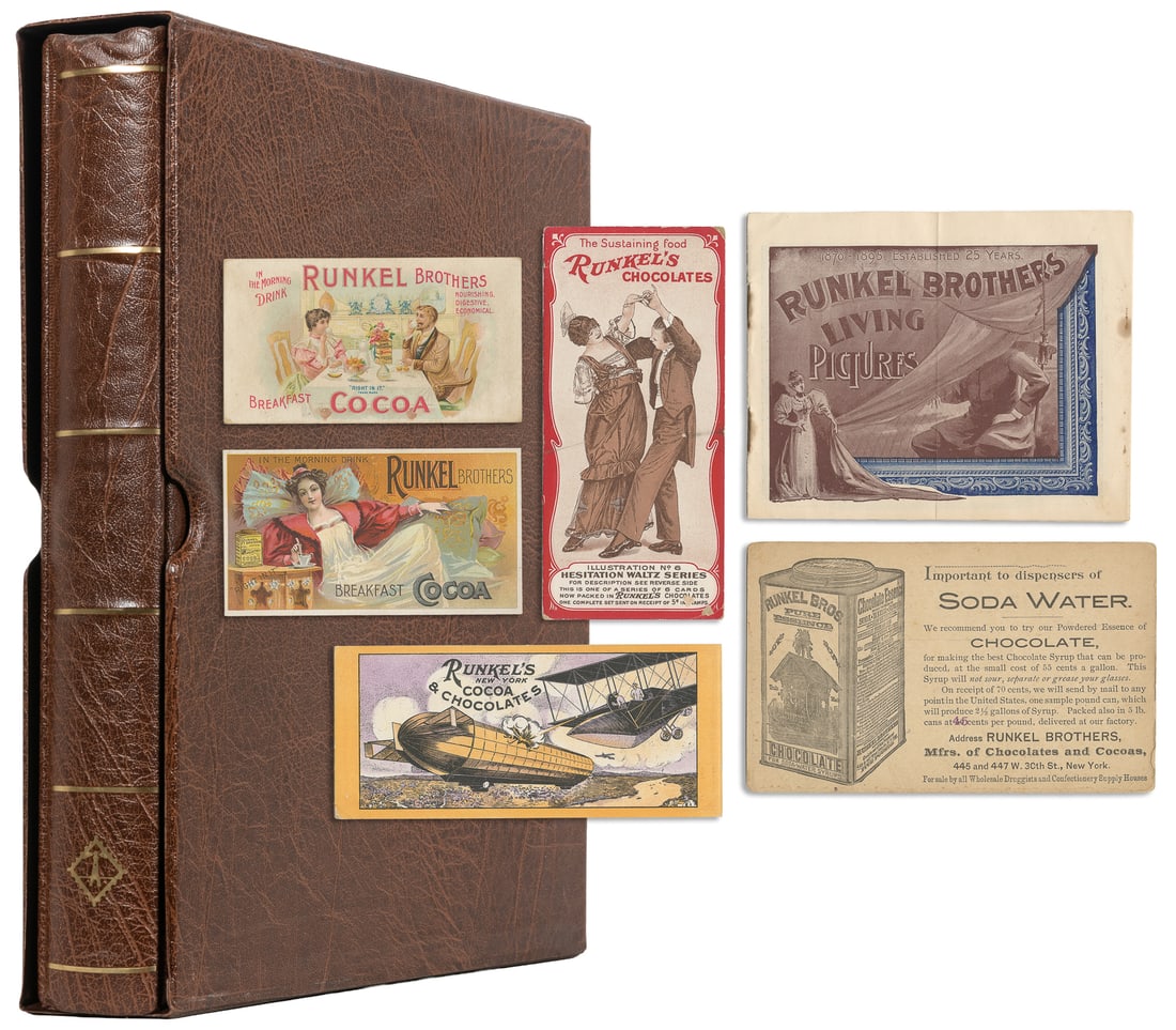 [CHOCOLATE]. Binder of Runkel Brothers Chocolate ephemera. (1 of 5)