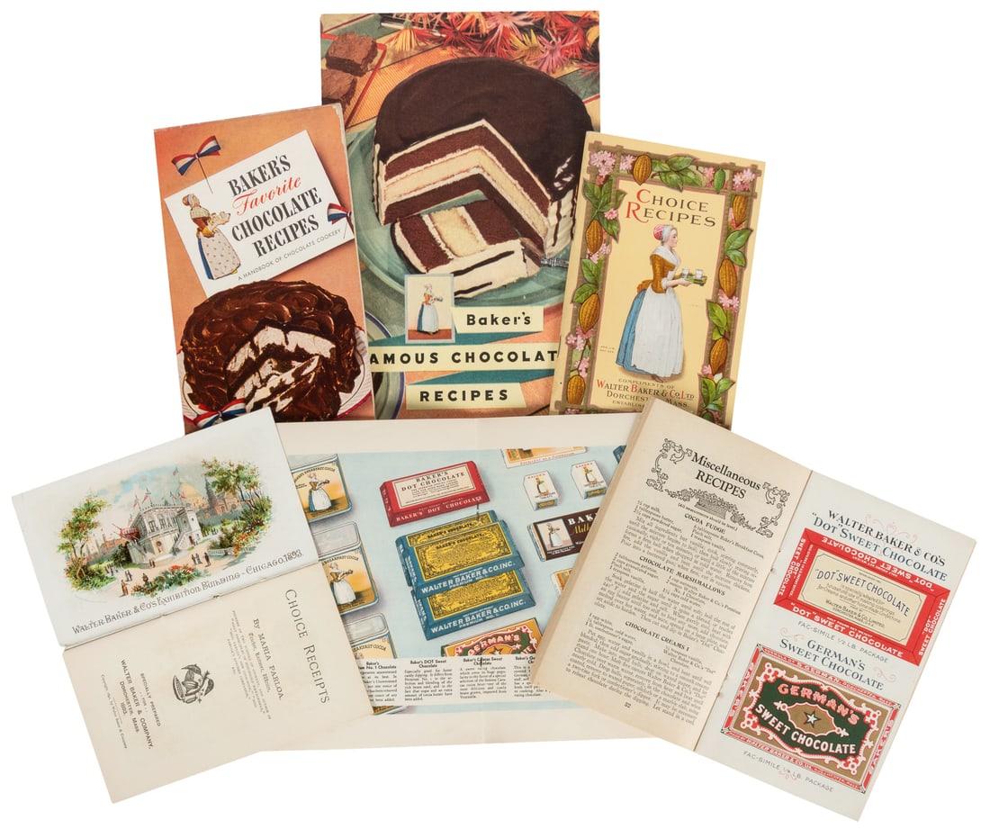 Collection of 20 Walter Baker & Co. Recipe Pamphlets. Dorchester, Mass., late 19th/early 20th (1 of 1)