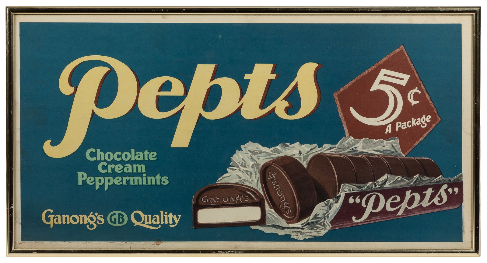 Pepts Chocolate Cream Peppermints sign. (1 of 1)
