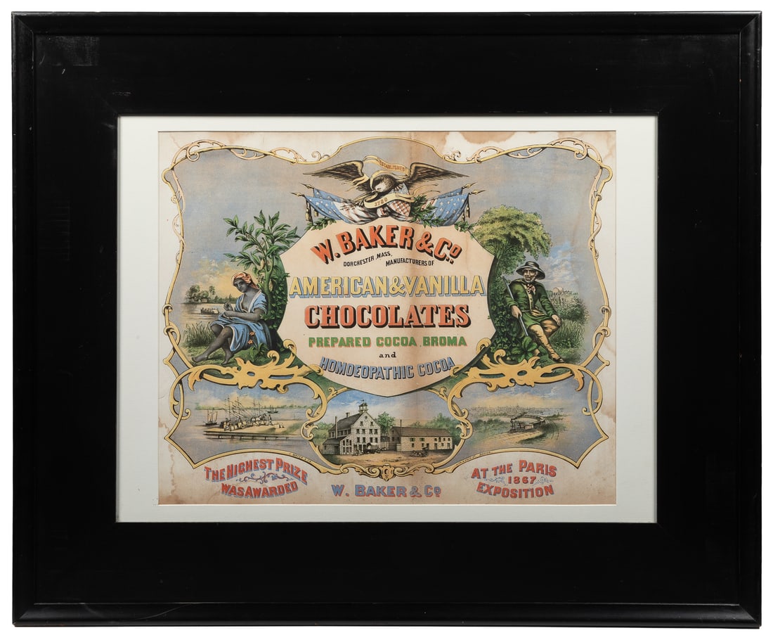 W. Baker & Co. American & Vanilla Chocolates advertising poster. (1 of 1)