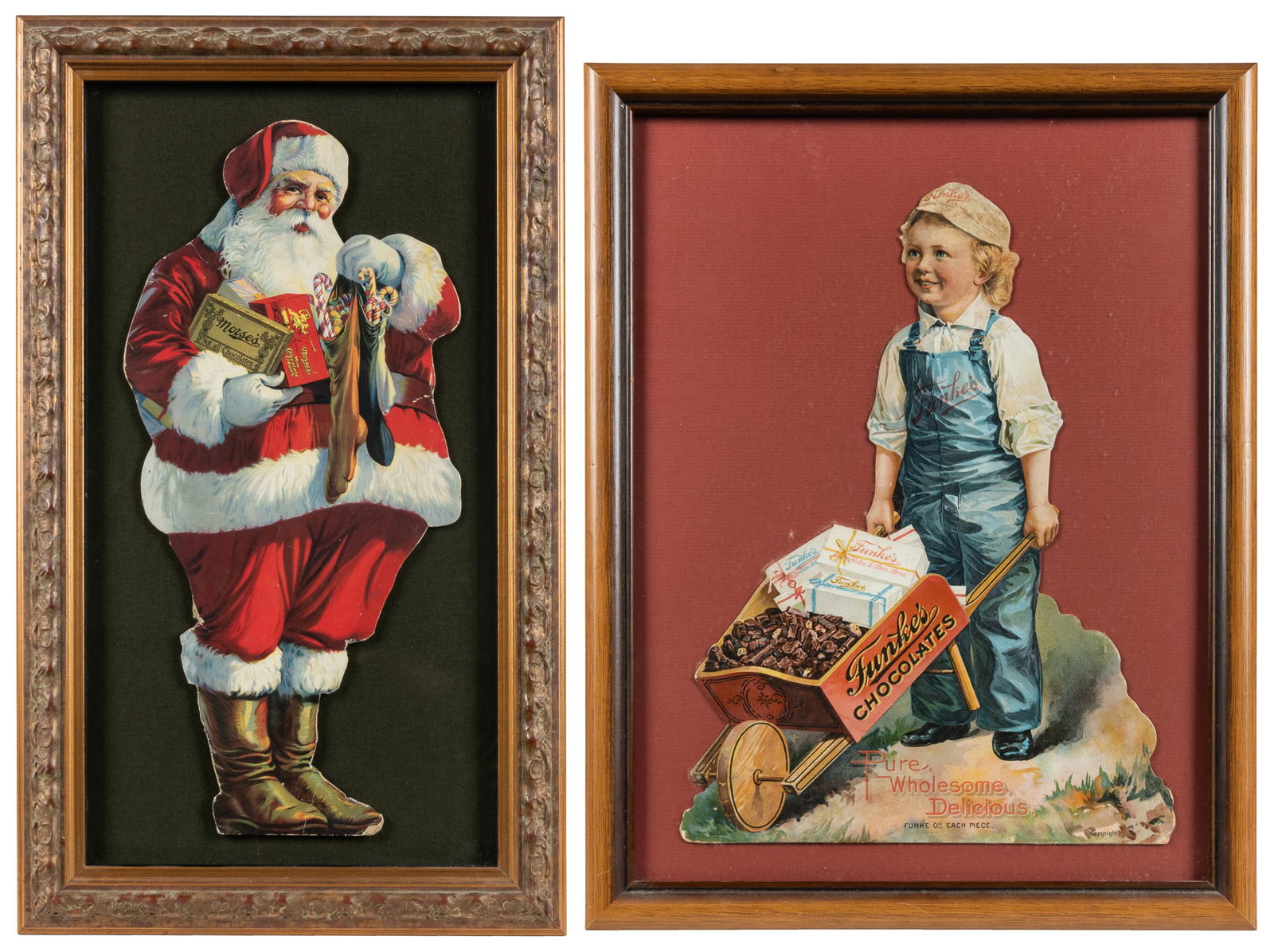 Two die cut chocolate advertisements. (1 of 3)