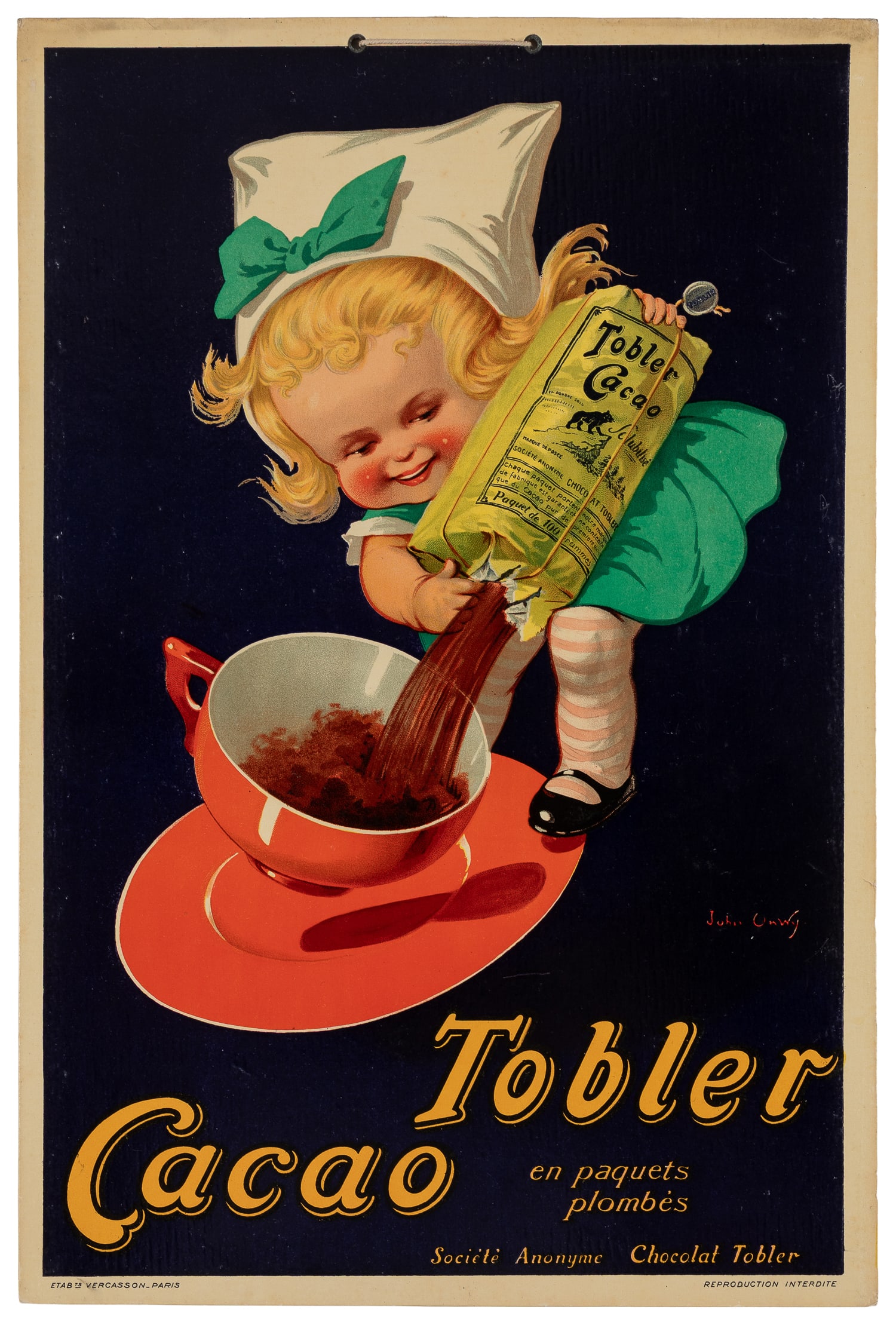 ONWY, John. Tober Cacao hanging advertising sign. (1 of 1)