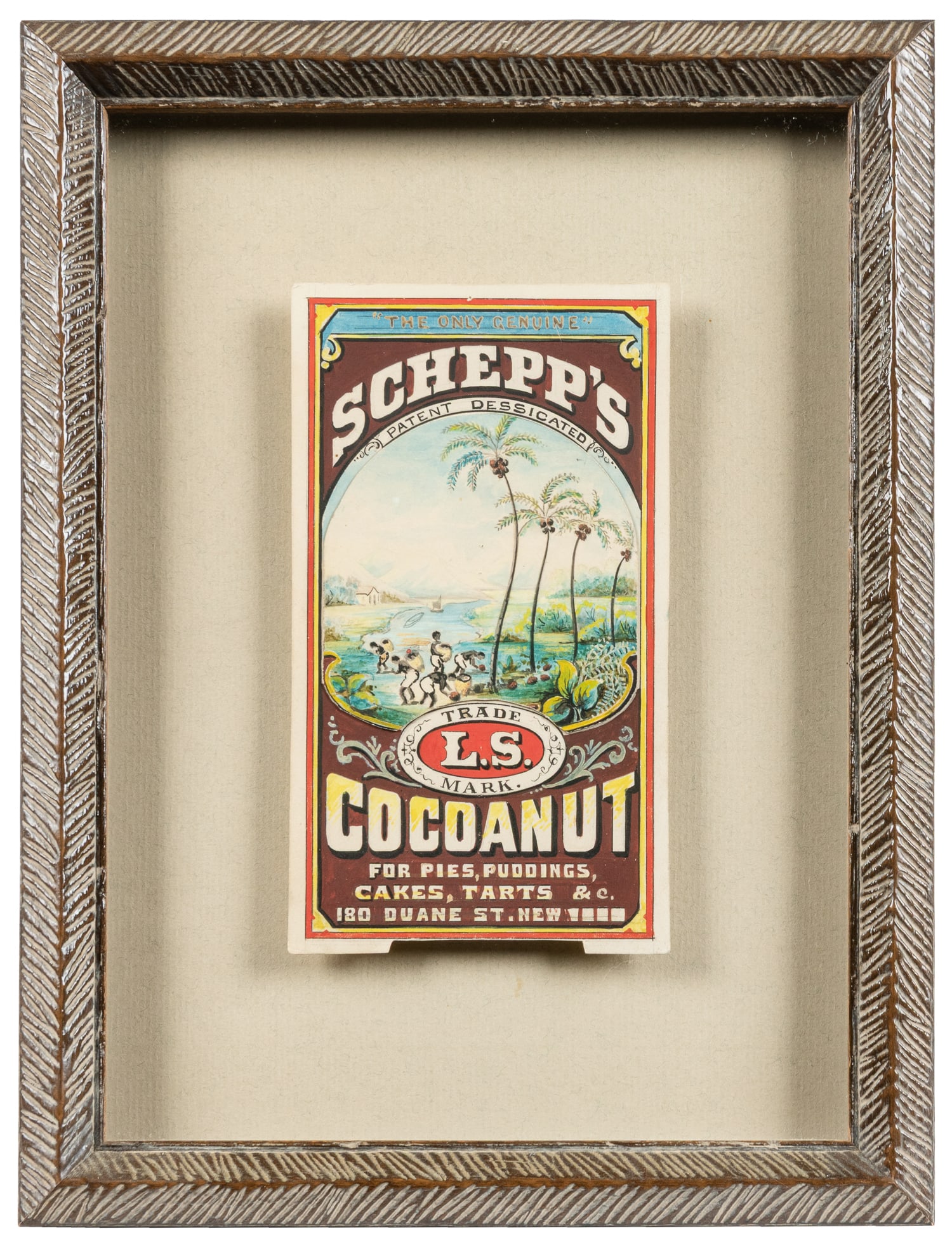 Schepp's Cocoanut trade card original artwork. (1 of 1)
