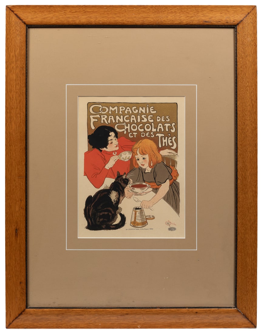 STEINLEN, Theophile-Alexander (1859 - 1923). Compagnie Francaise des Chocolates et des Thes. (1 of 1)