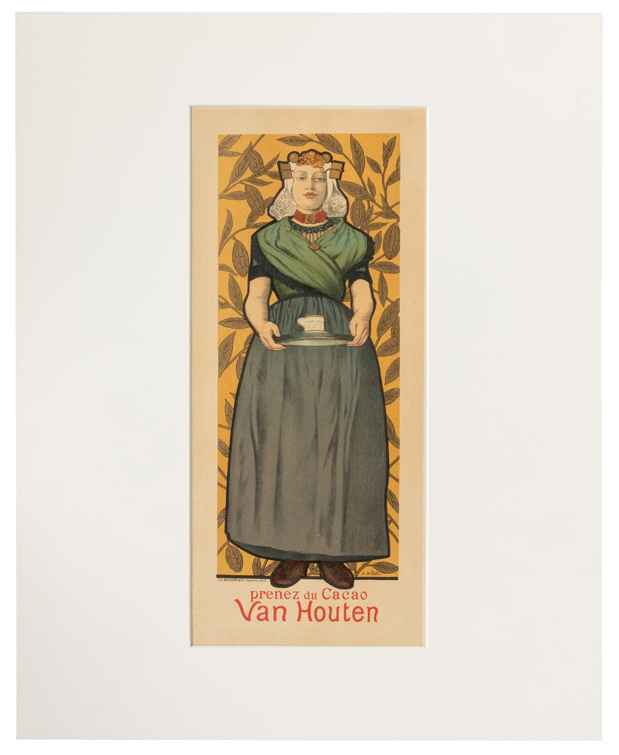 WILLETTE, Adolphe (French, 1857–1926). Cacao Van Houten. Imprimerie Chaix, Paris, 1896. (1 of 1)