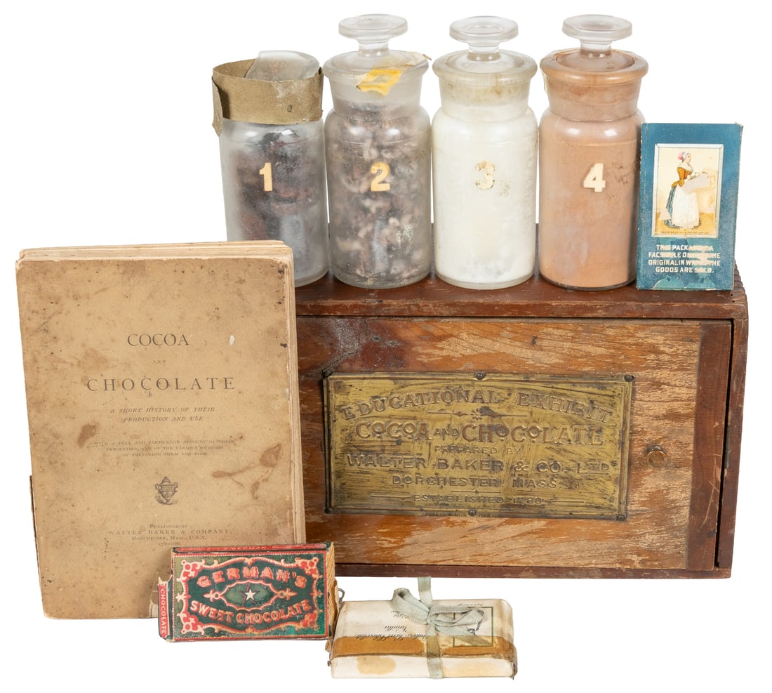 Walter Baker & Co. Cocoa and Chocolate Educational Exhibit and Wooden Shipping Crates. Dorchester: (1 of 2)