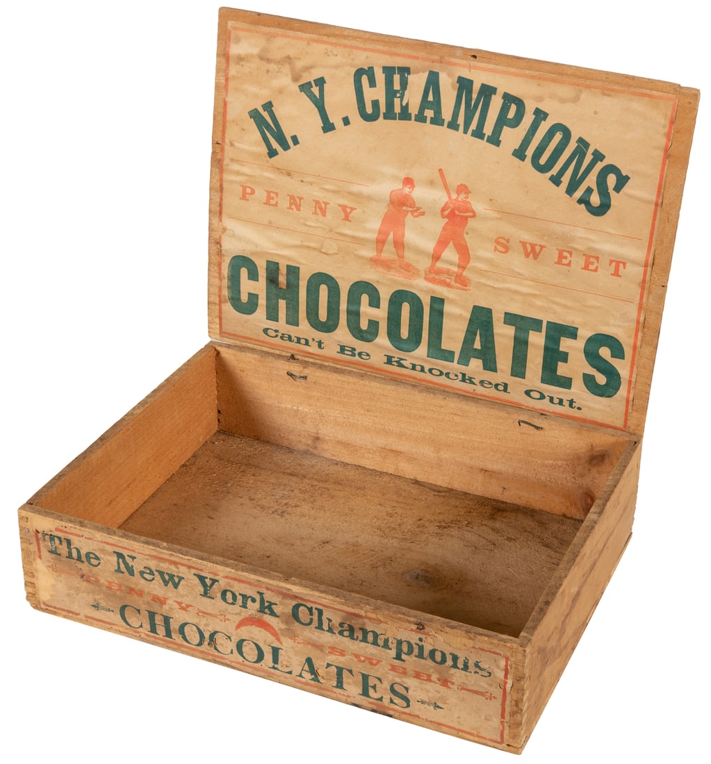[BASEBALL]. N.Y. Champions Penny Sweet Chocolates box. (1 of 2)