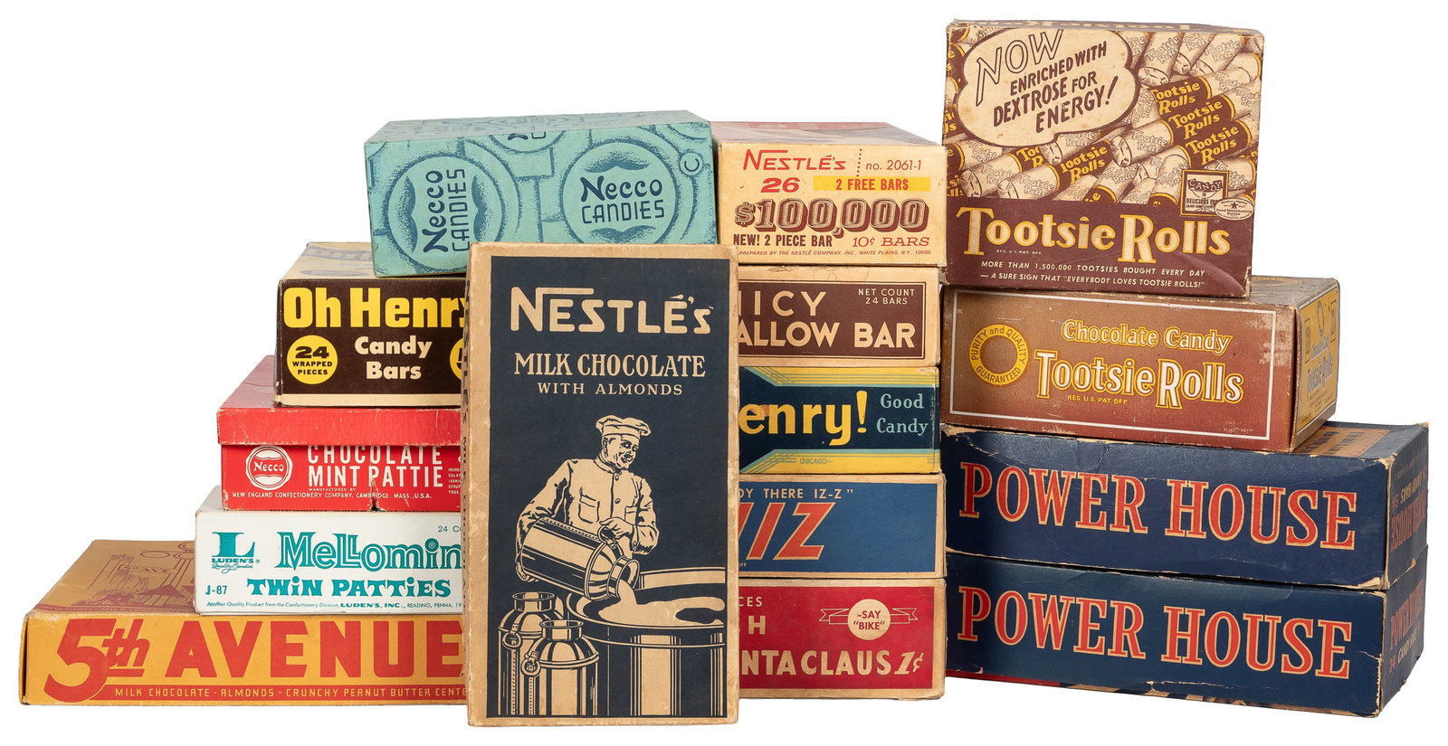 Collection of Fifty Assorted Chocolate and Candy Boxes. [U.S.], V.p., ca. early to mid 20th century. (1 of 1)