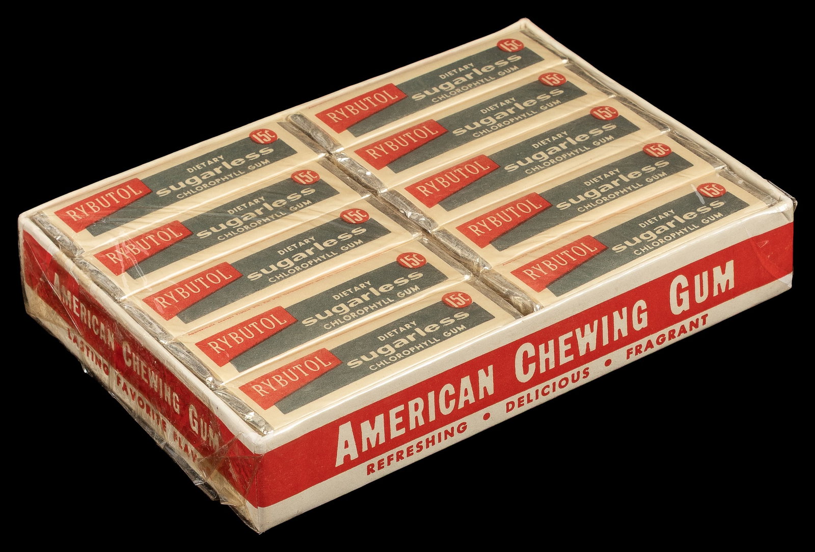 Rybutol Sugarless Chlorophyll Gum, sealed original box. (1 of 1)