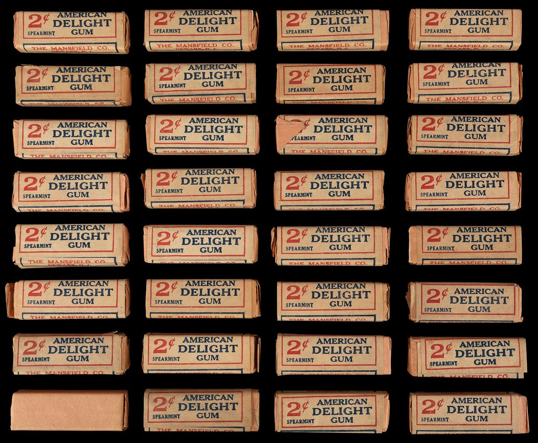 Mansfield American Delight Spearmint Gum. Lot of 31 packs. (1 of 2)