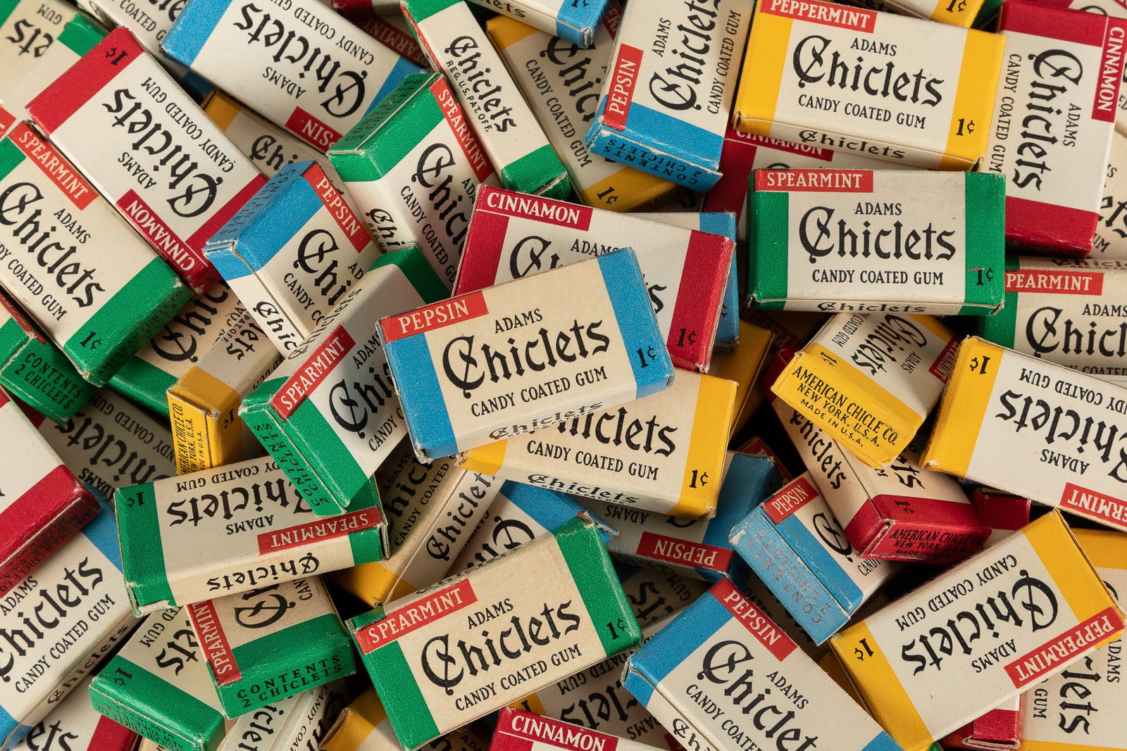 Lot of Adams Chiclets 1 Cent Gum. (1 of 4)