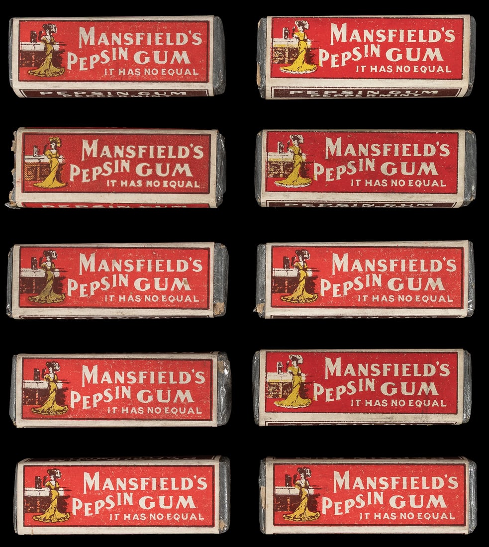 Mansfield's Pepsin Gum (10 packs). (1 of 1)