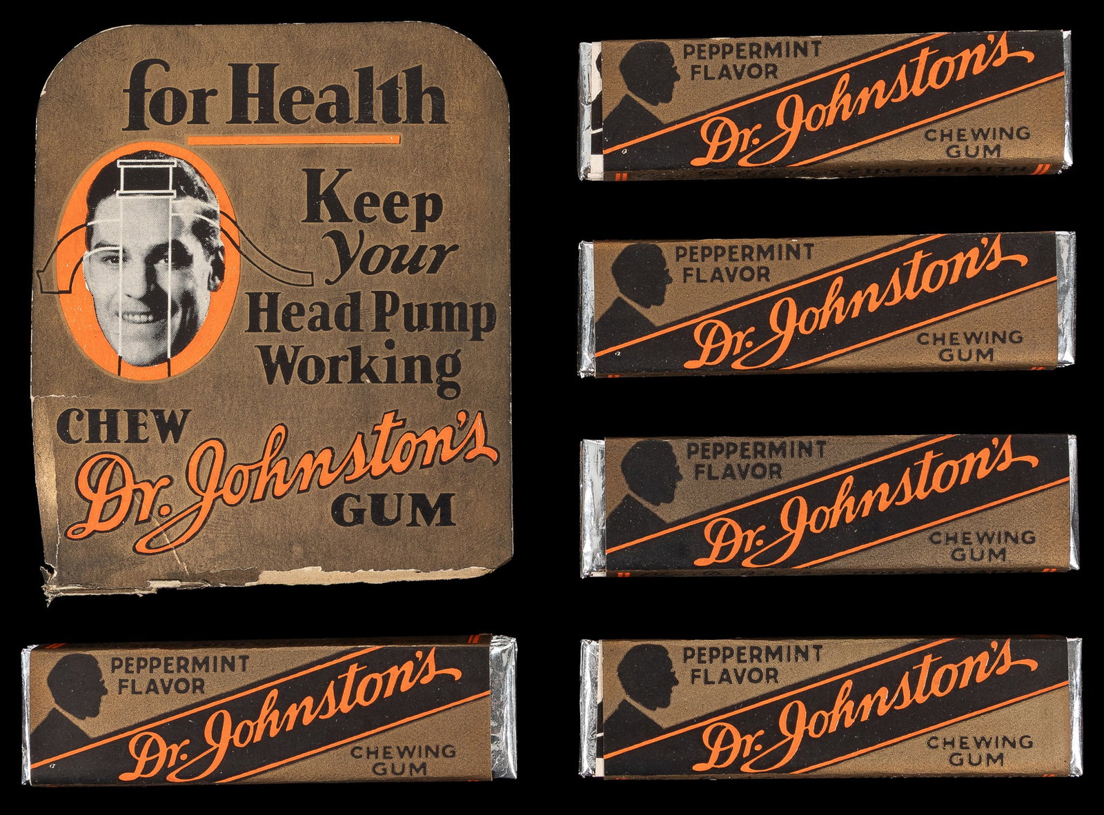 Dr. Johnston's Peppermint Chewing Gum lot. (1 of 1)