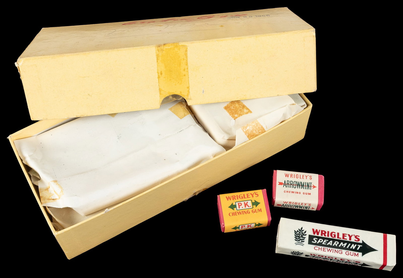 Box of 1950s Wrigley's sample chewing gum. (1 of 1)