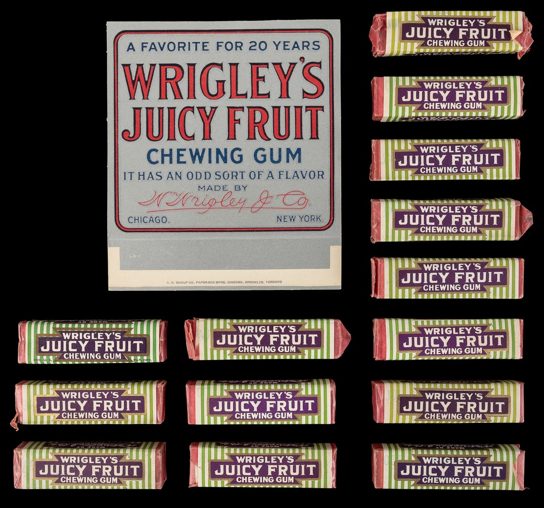 Wrigley's Juicy Fruit Chewing Gum with box lid. (1 of 1)