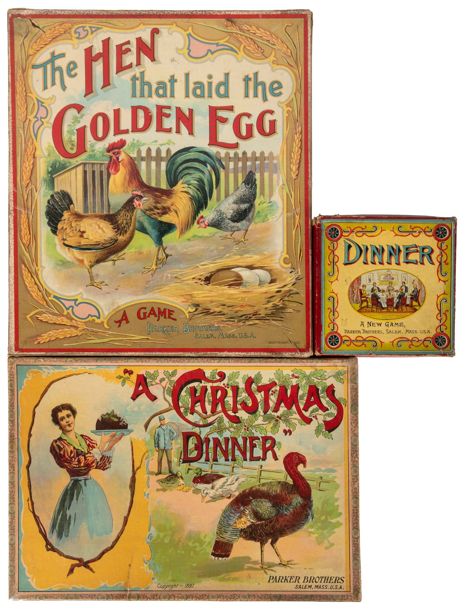 Trio of Parker Brother Titles including Christmas Dinner. (1 of 2)