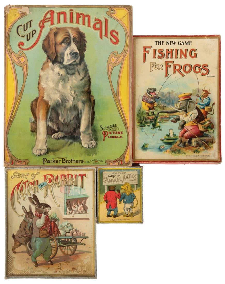 Four Animal Centric Titles from Parker Brothers and McLoughlin Bros. (1 of 2)