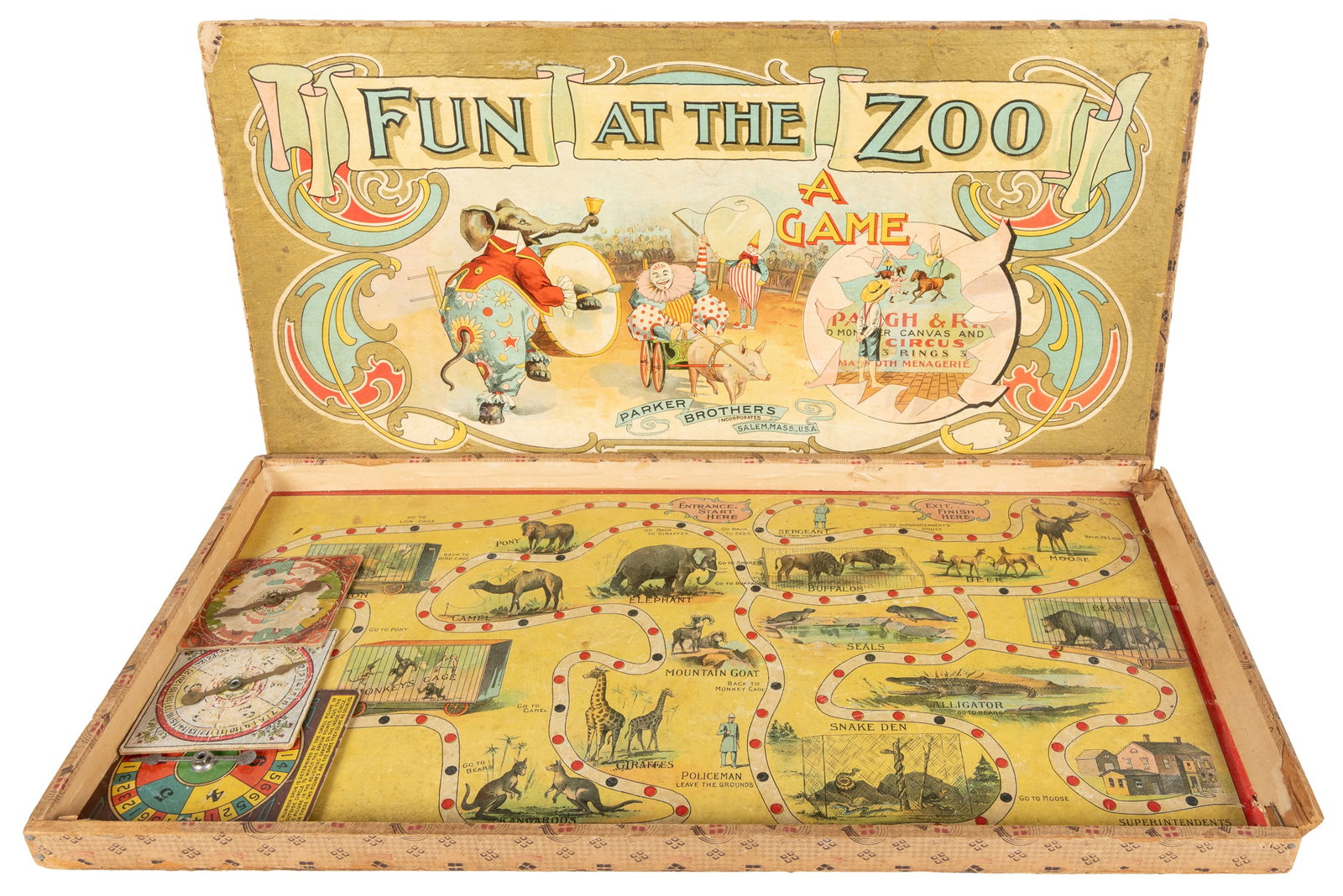 Fun at the Zoo. Salem: Parker Brothers, ca. early 20th century. (1 of 2)