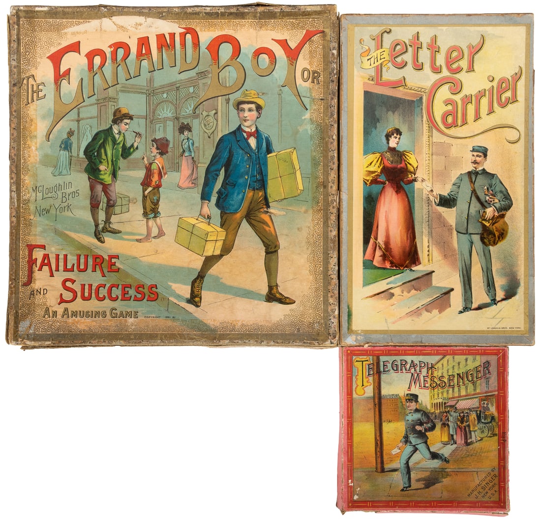 Trio of Early Career-Themed Board Games. New York, late 19th/early 20th century. (1 of 2)