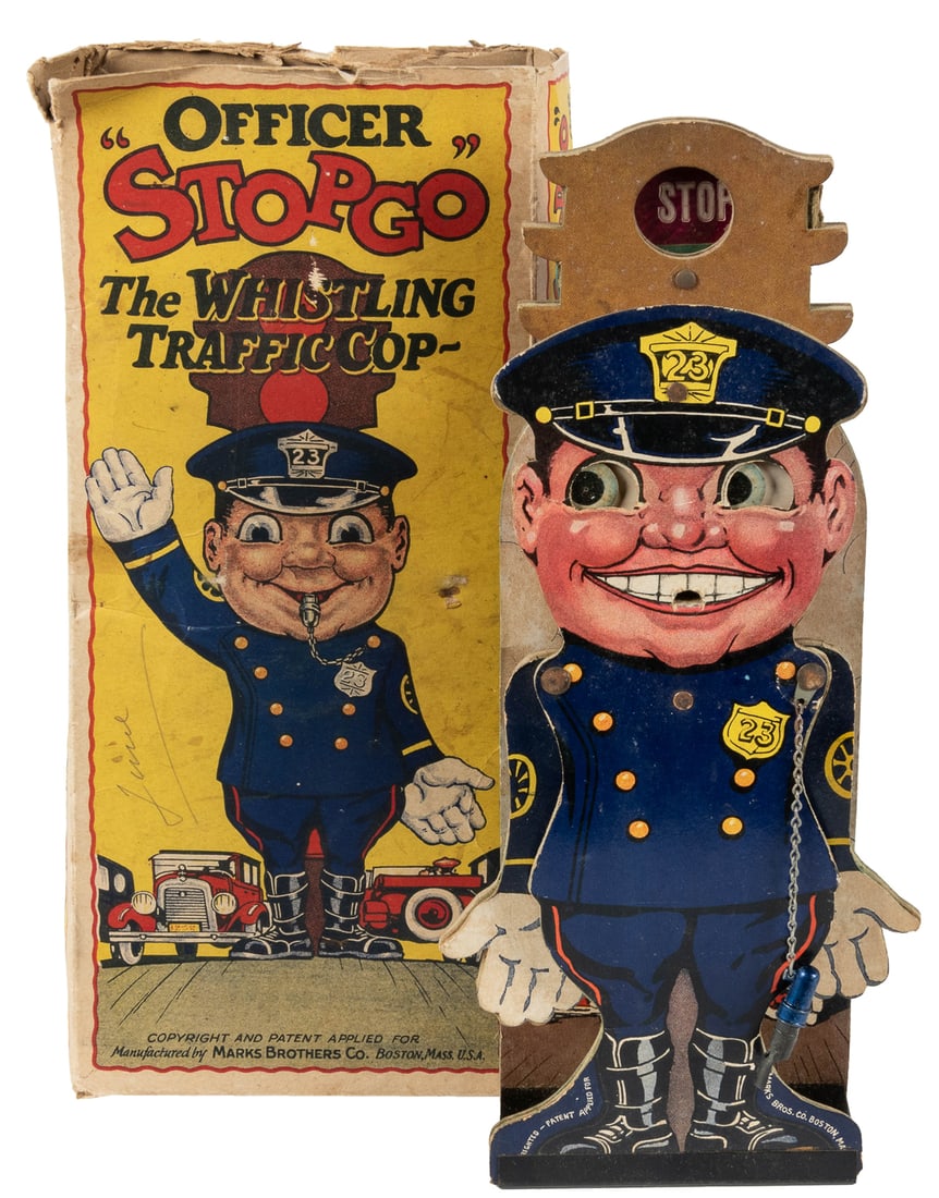 Officer “Stopgo” Whistling Traffic Cop toy. Boston: Marks B... (1 of 2)