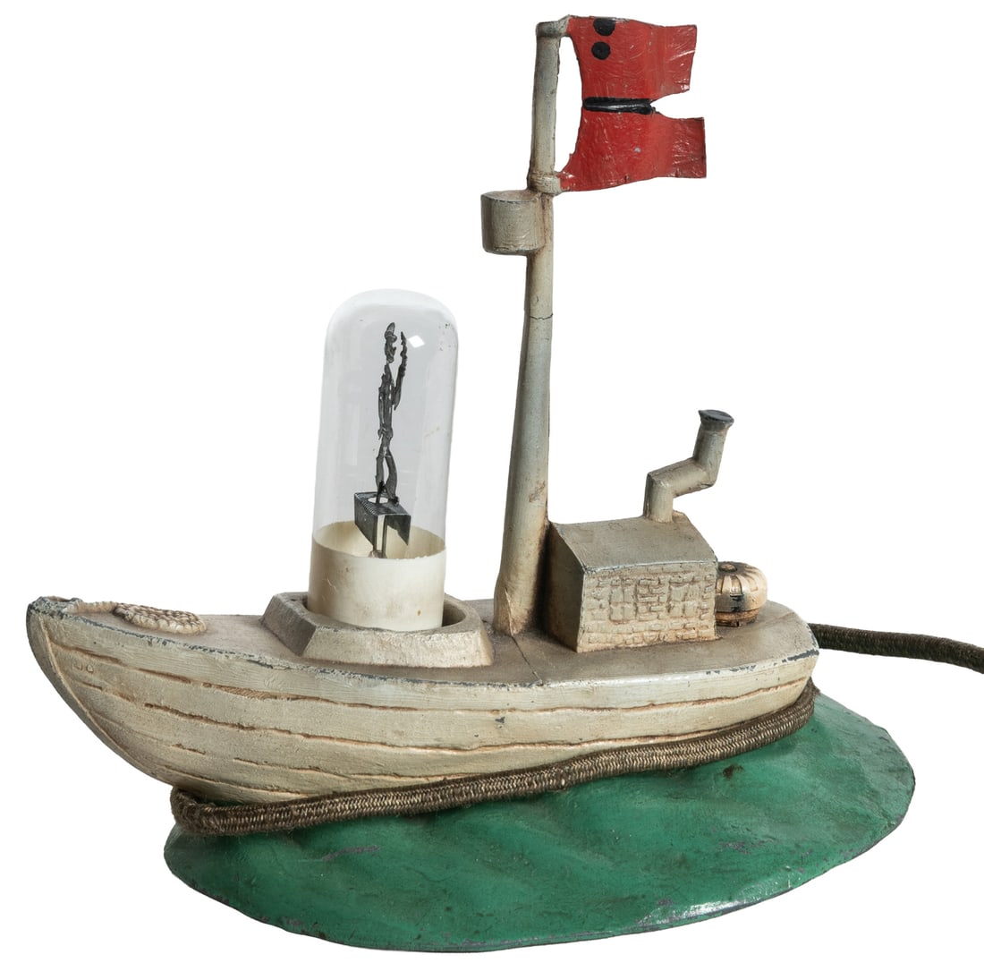 Popeye figural metal boat lamp with bulb. (1 of 2)