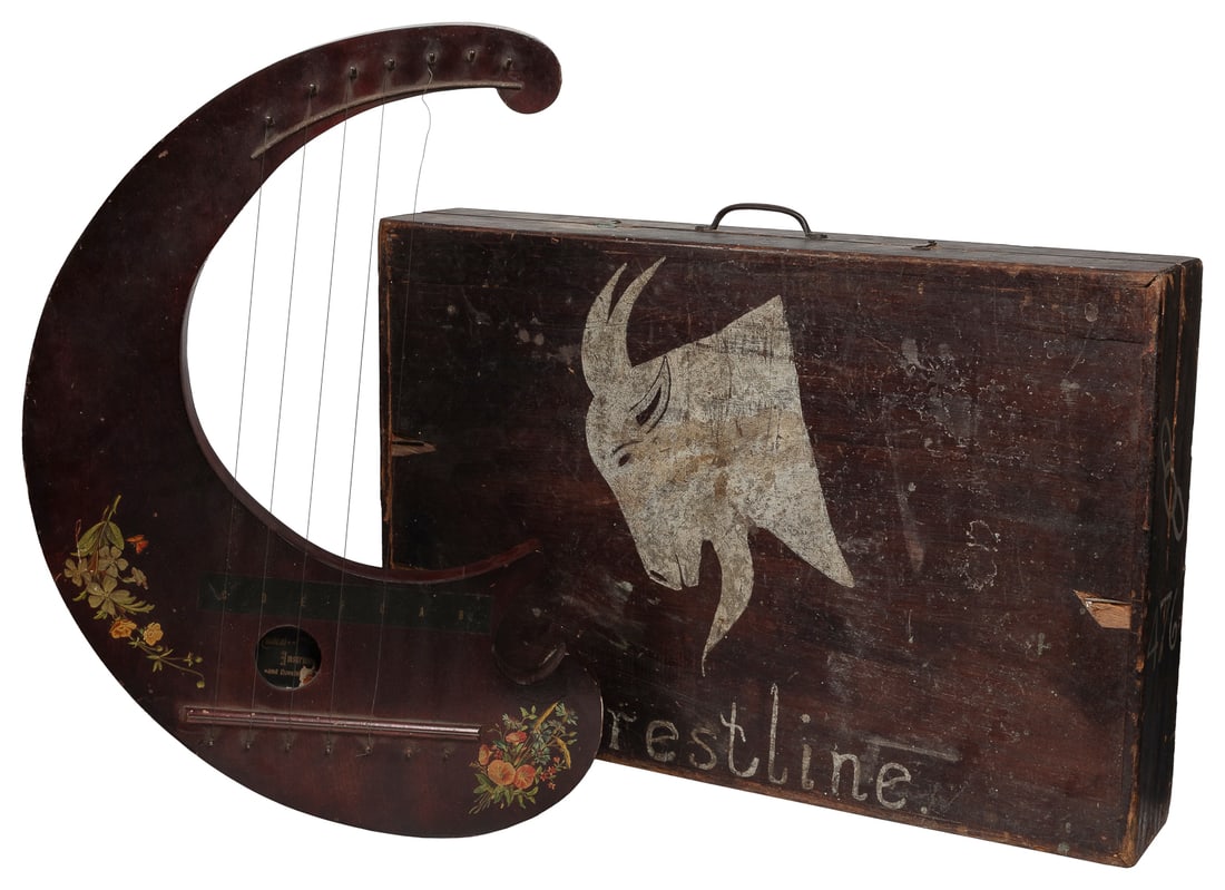 Odd Fellows Hand Painted Wooden Box Containing Automatic Ha... (1 of 4)