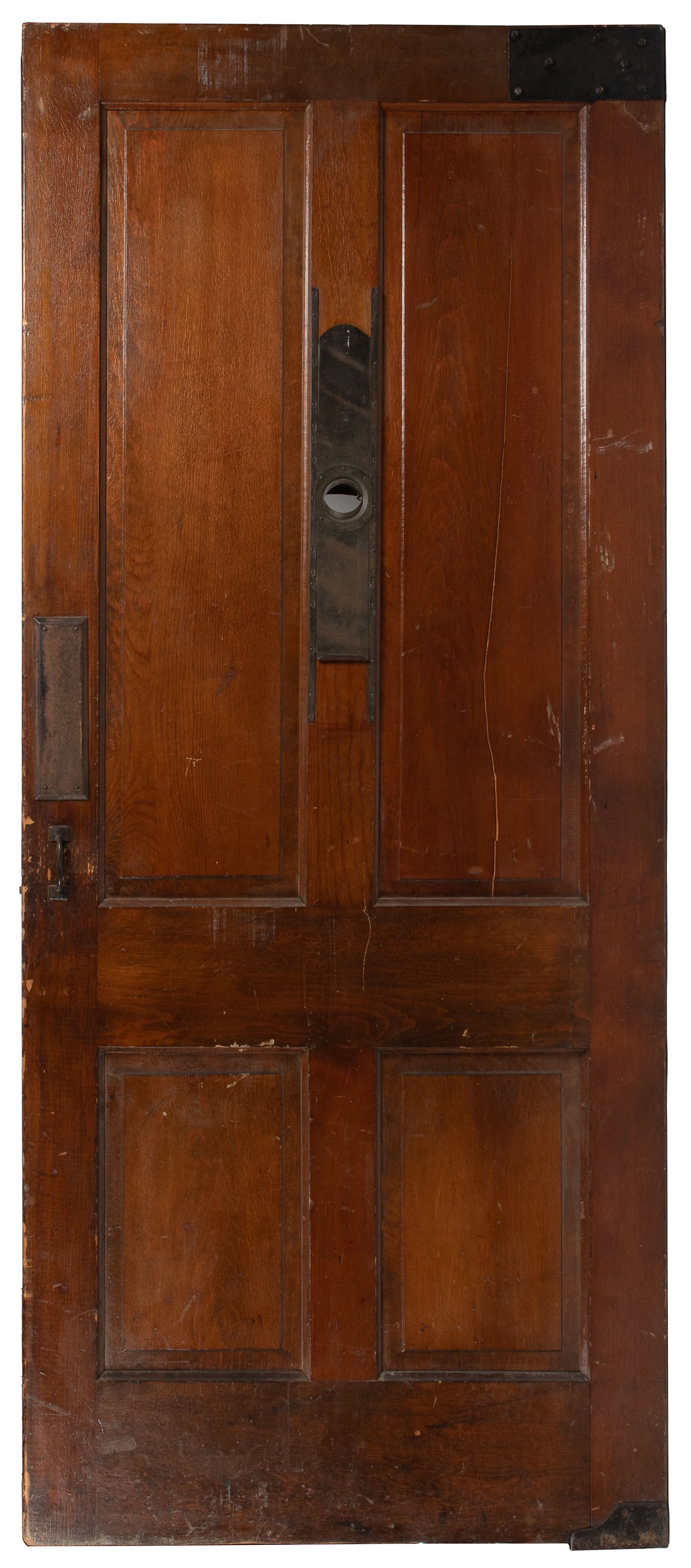 Odd Fellows Lodge Room Door with Eye. 1880s. Wood and metal... (1 of 3)