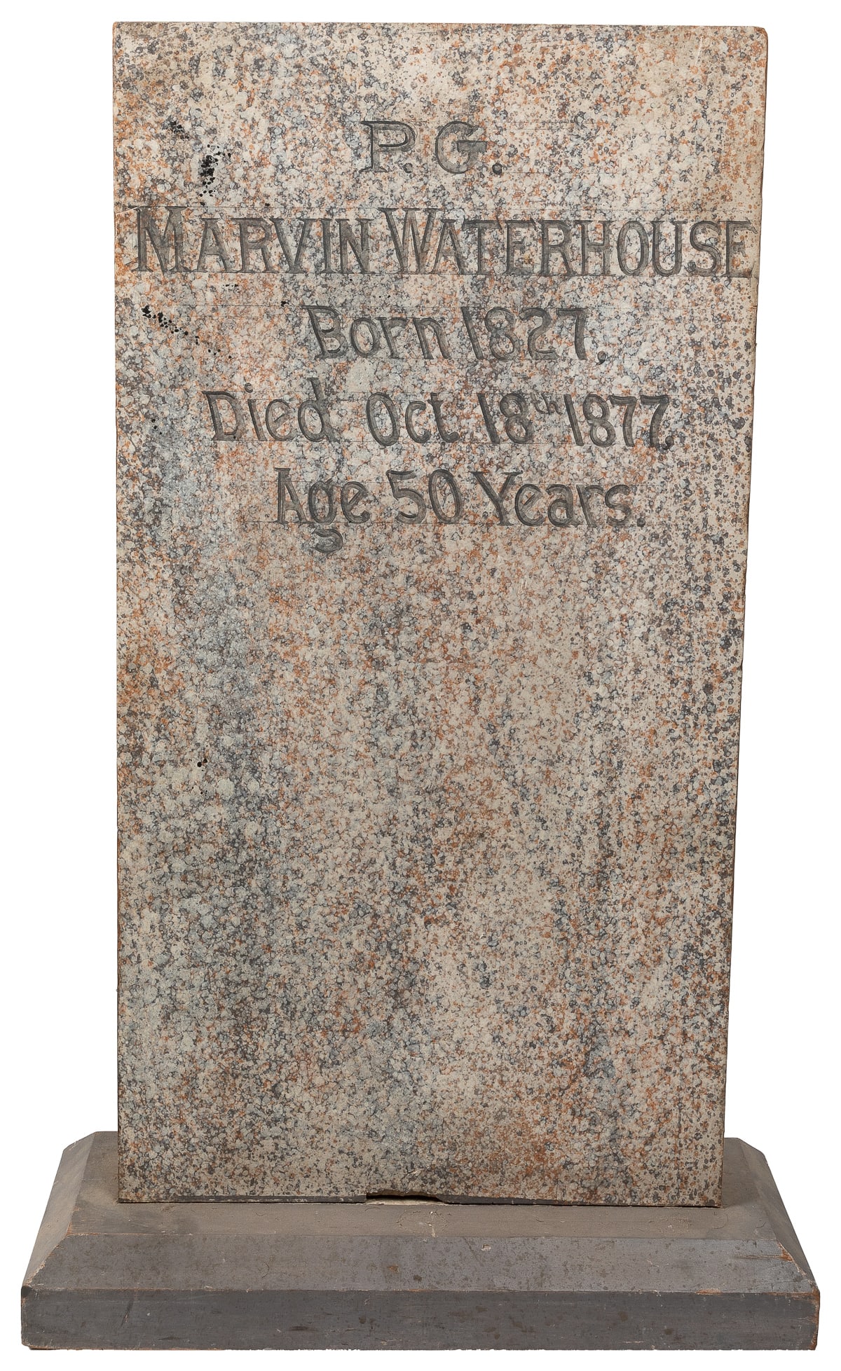 Pair of Odd Fellows Tombstones. (I.O.O.F.). Circa 1900s. Wo... (1 of 2)
