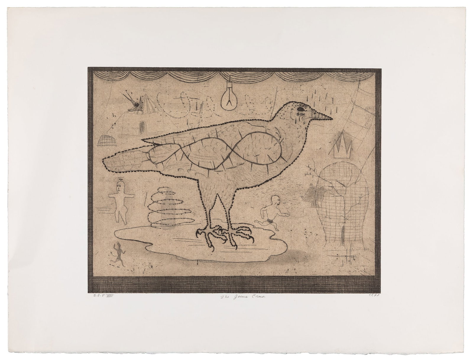 FITZPATRICK, Tony (American, 1958-2025). The Jesus Crow. 1992. (1 of 1)