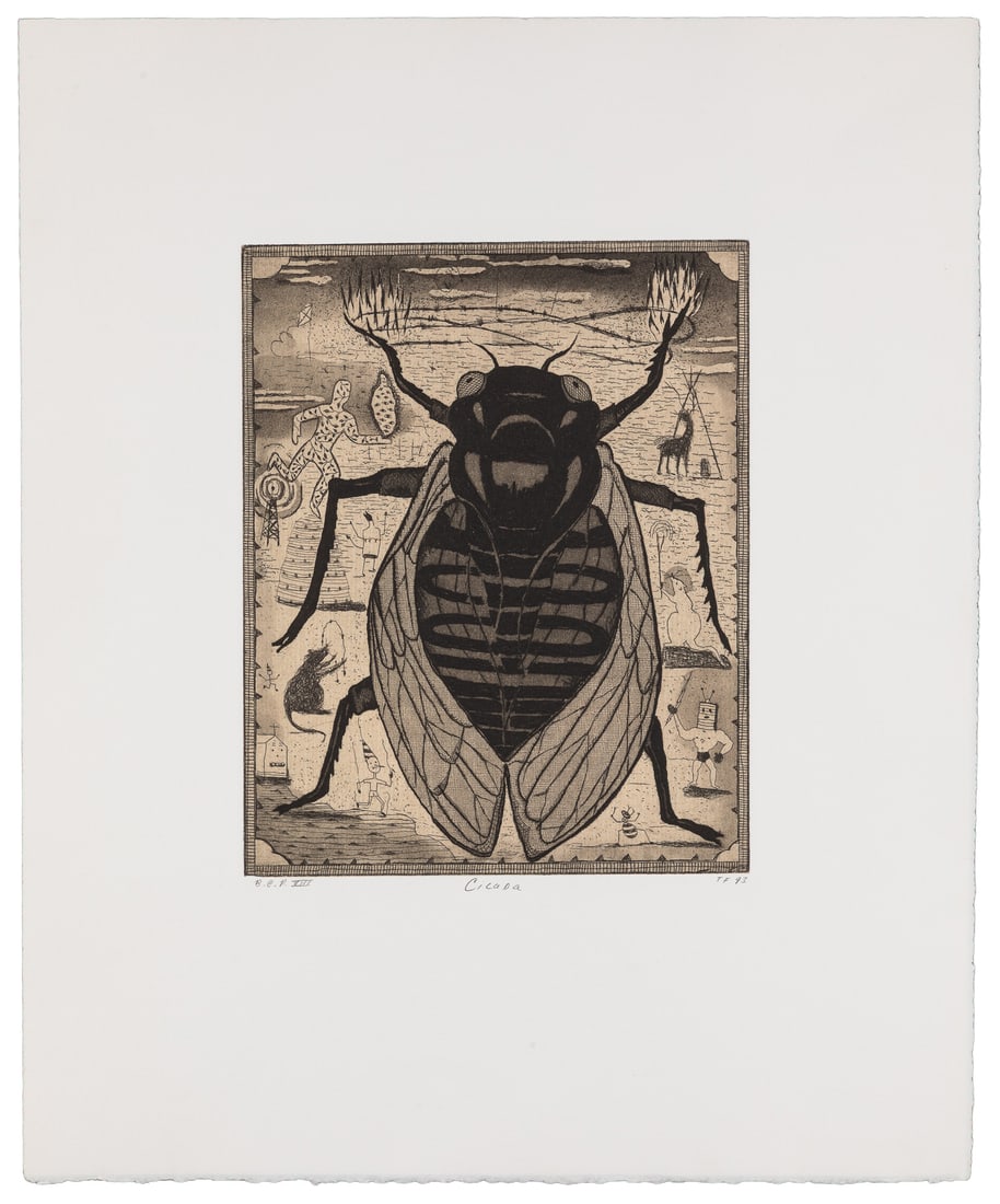 FITZPATRICK, Tony (American, 1958-2025). Cicada. 1993. (1 of 1)