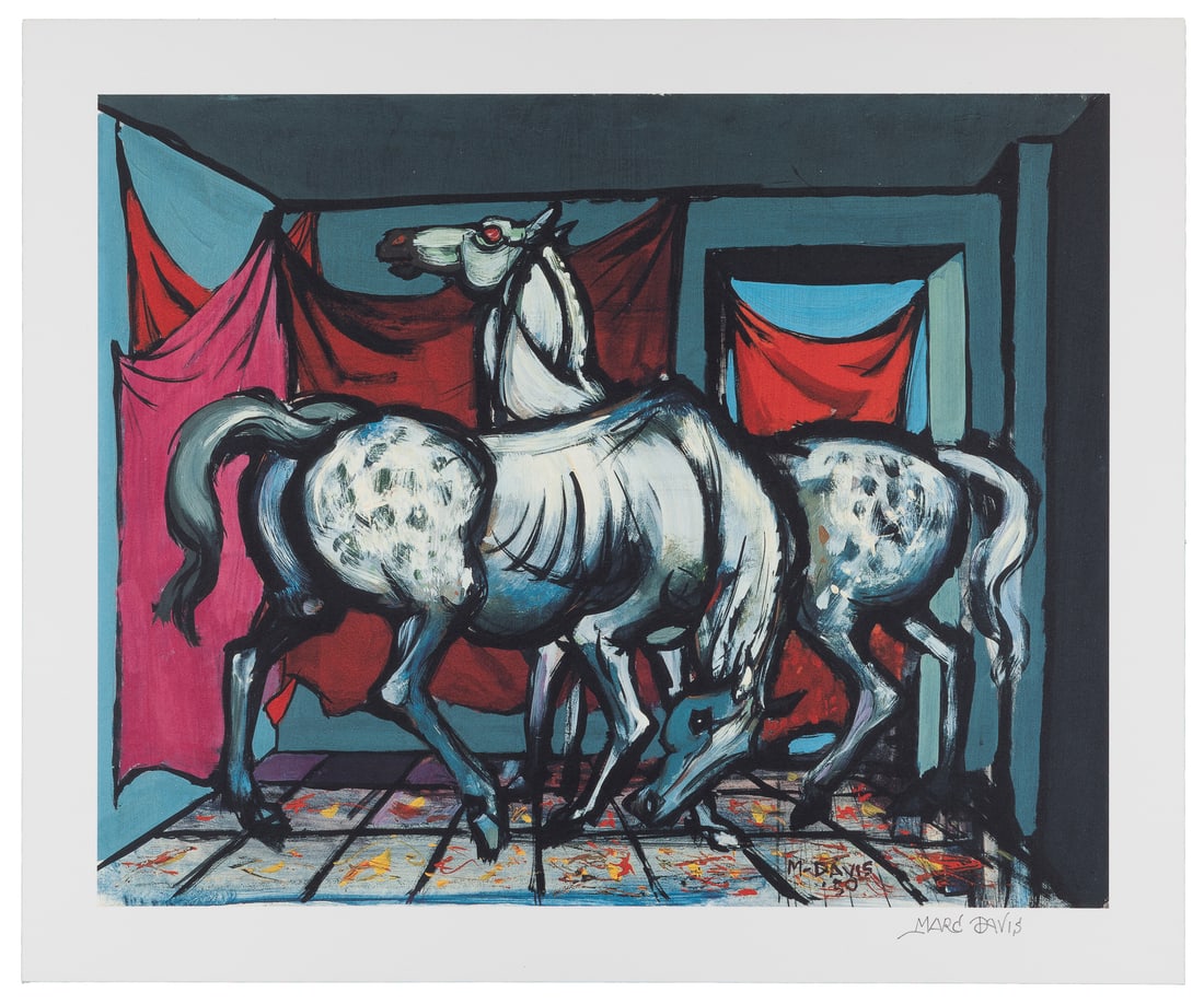 [DISNEYANA] DAVIS, Marc Fraser (American, 1913-2000). Horses Seeing Red. 1950. (1 of 2)