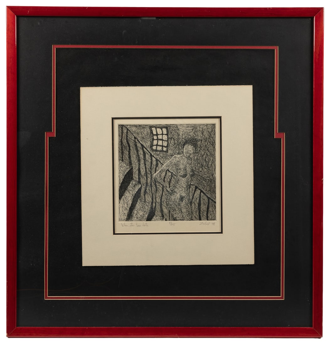 ZRIBEL (American 20th Century). When It's Too Late. 1978. (1 of 2)