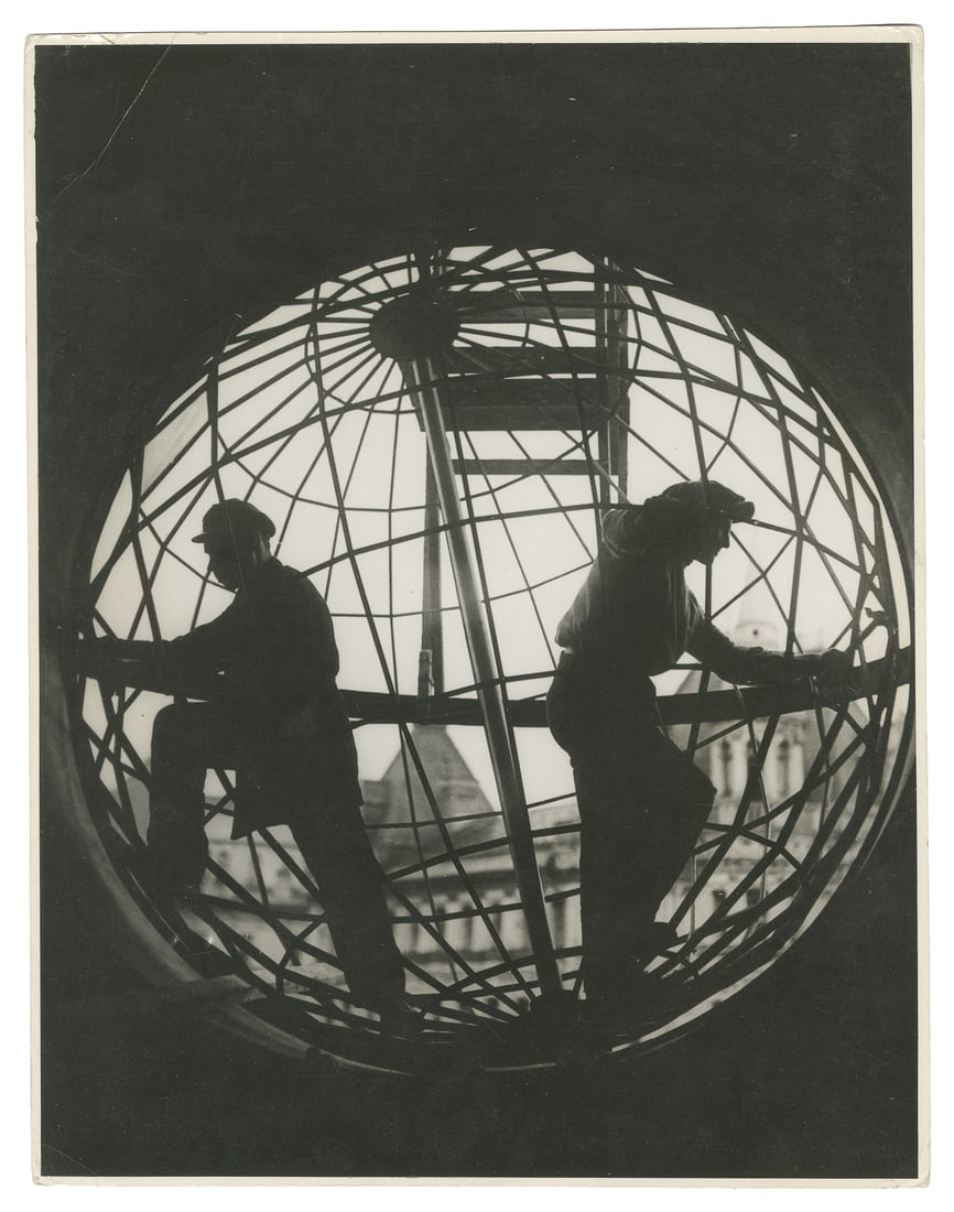 SHAIKHET, Arkady (Russian, 1898-1959). Building the Planatarium [sic]. Circa 1929. (1 of 2)