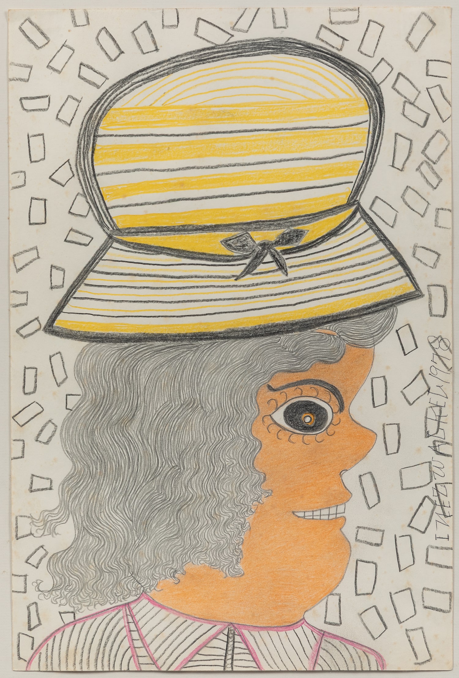 NATHANIEL WALKER, Inez (American, 1911-1990). Untitled (Profile in a Yellow Hat). 1978. (1 of 2)