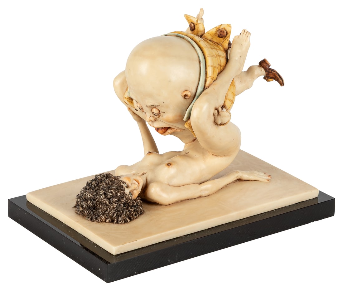 MASSEY, Ralph (American, b. 1938). Humpty Dumpty and Marlene. (Erotic Sculpture). 1975. (1 of 4)