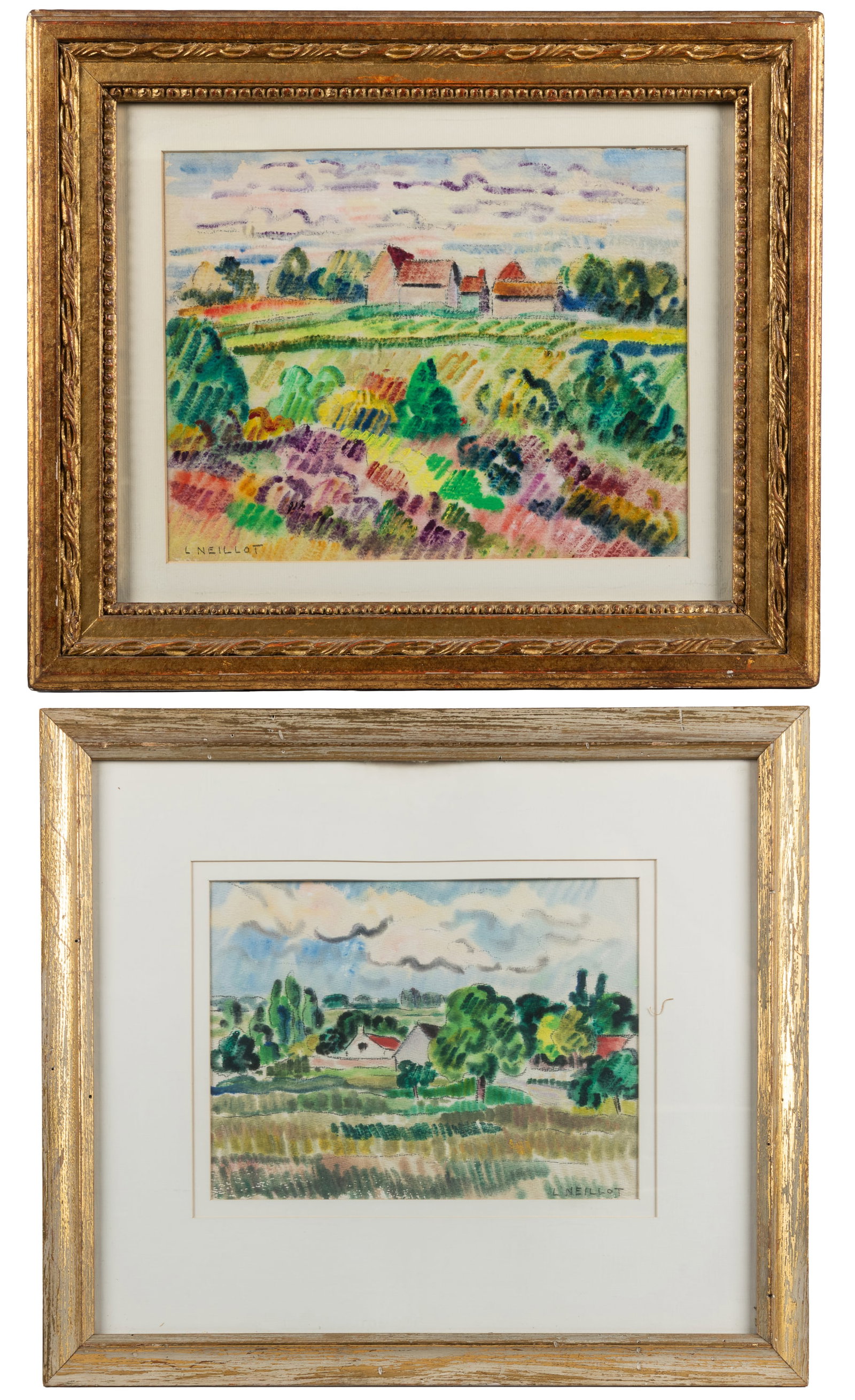 NEILLOT, Louis (French, 1898-1973). Two Untitled Landscapes. 20th Century. (1 of 4)