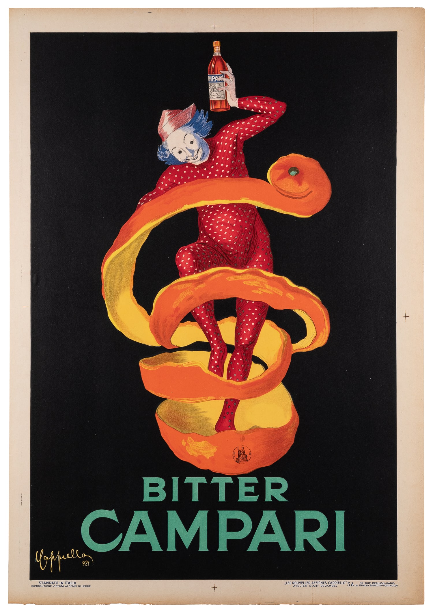 CAPPIELLO, Leonetto (1875 - 1942). Bitter Campari. 1921. (1 of 1)