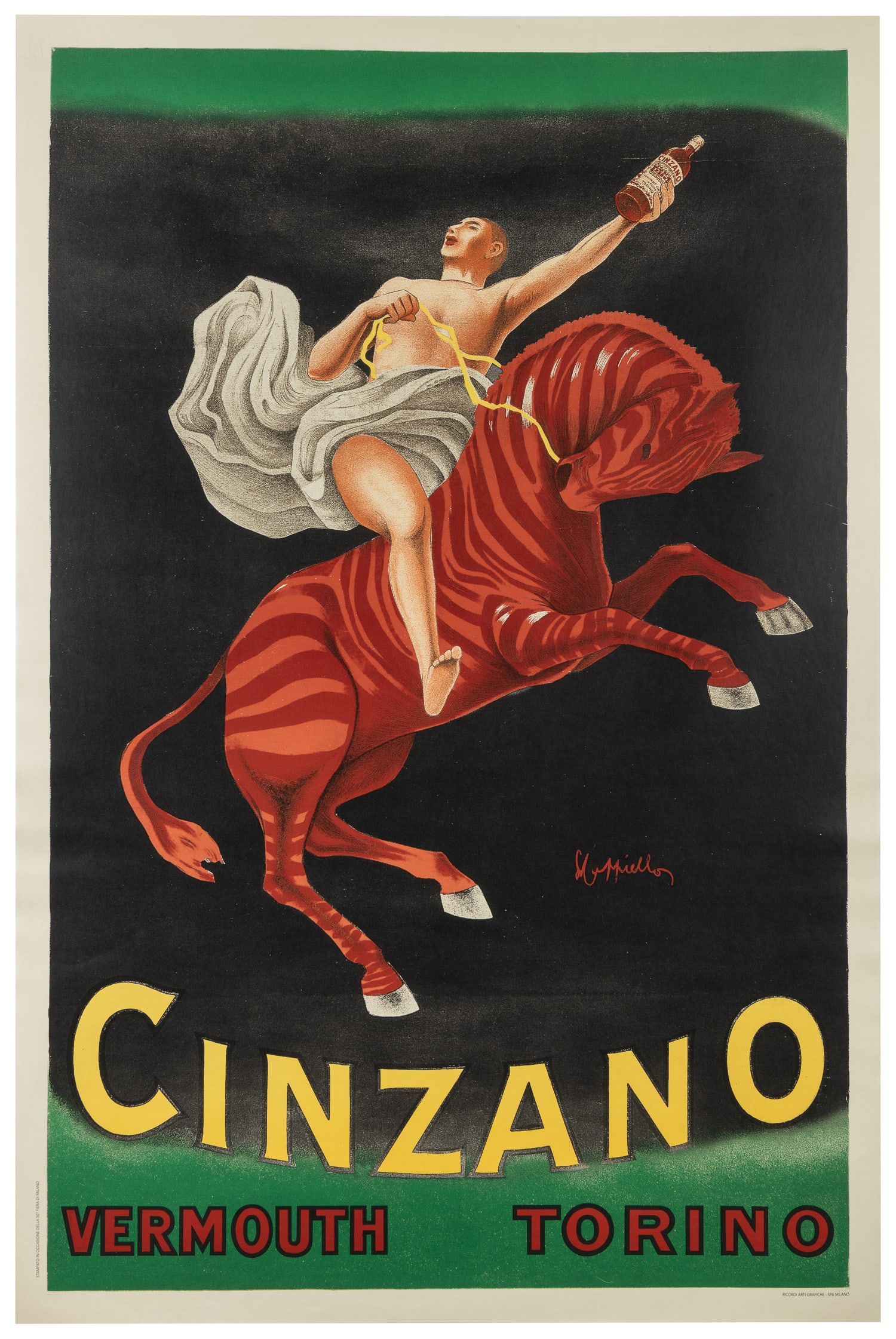 CAPPIELLO, Leonetto (1875-1942). Cinzano. Milan: Ricordi Arti Grafiche, ca. 1950. (1 of 1)