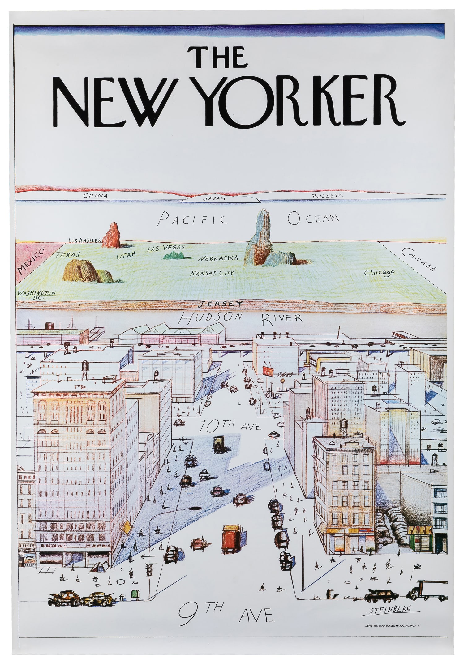 STEINBERG, Saul (1914-1999). The New Yorker. 1976. The New Yorker Magazine, Inc. (1 of 1)