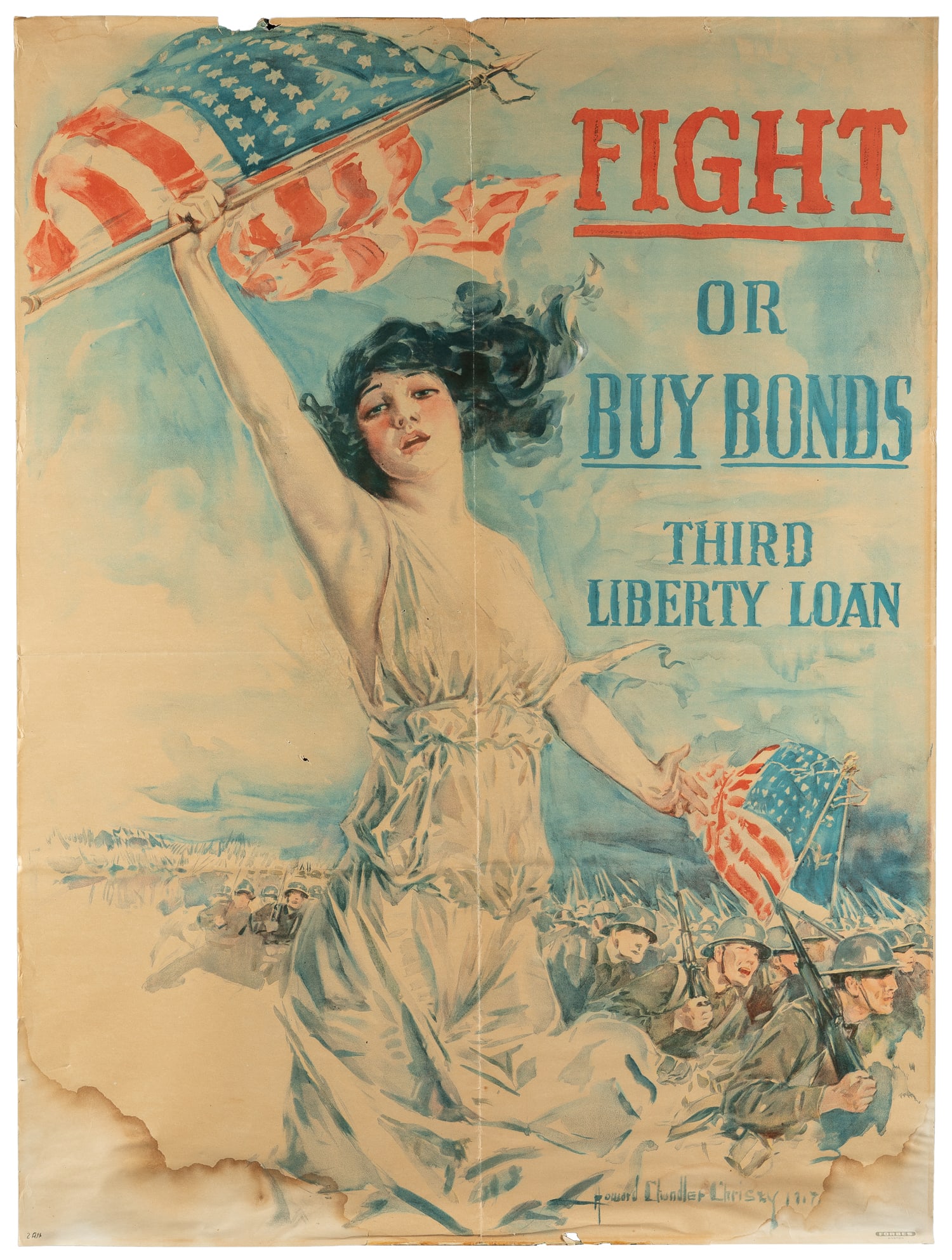 CHRISTY, Howard Chandler (1873 - 1952). Fight or Buy Bonds / Third Liberty Loan. 1917. (1 of 1)