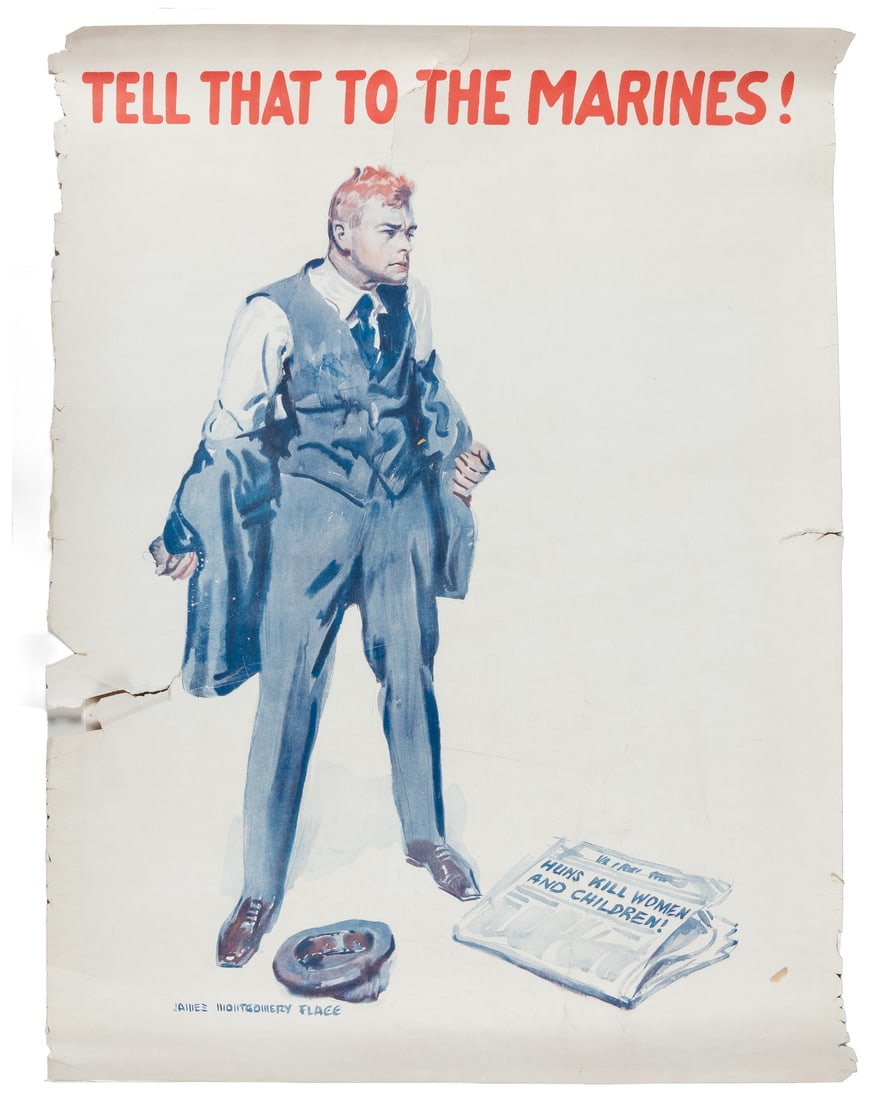 Three World War I Marines posters. - 2
