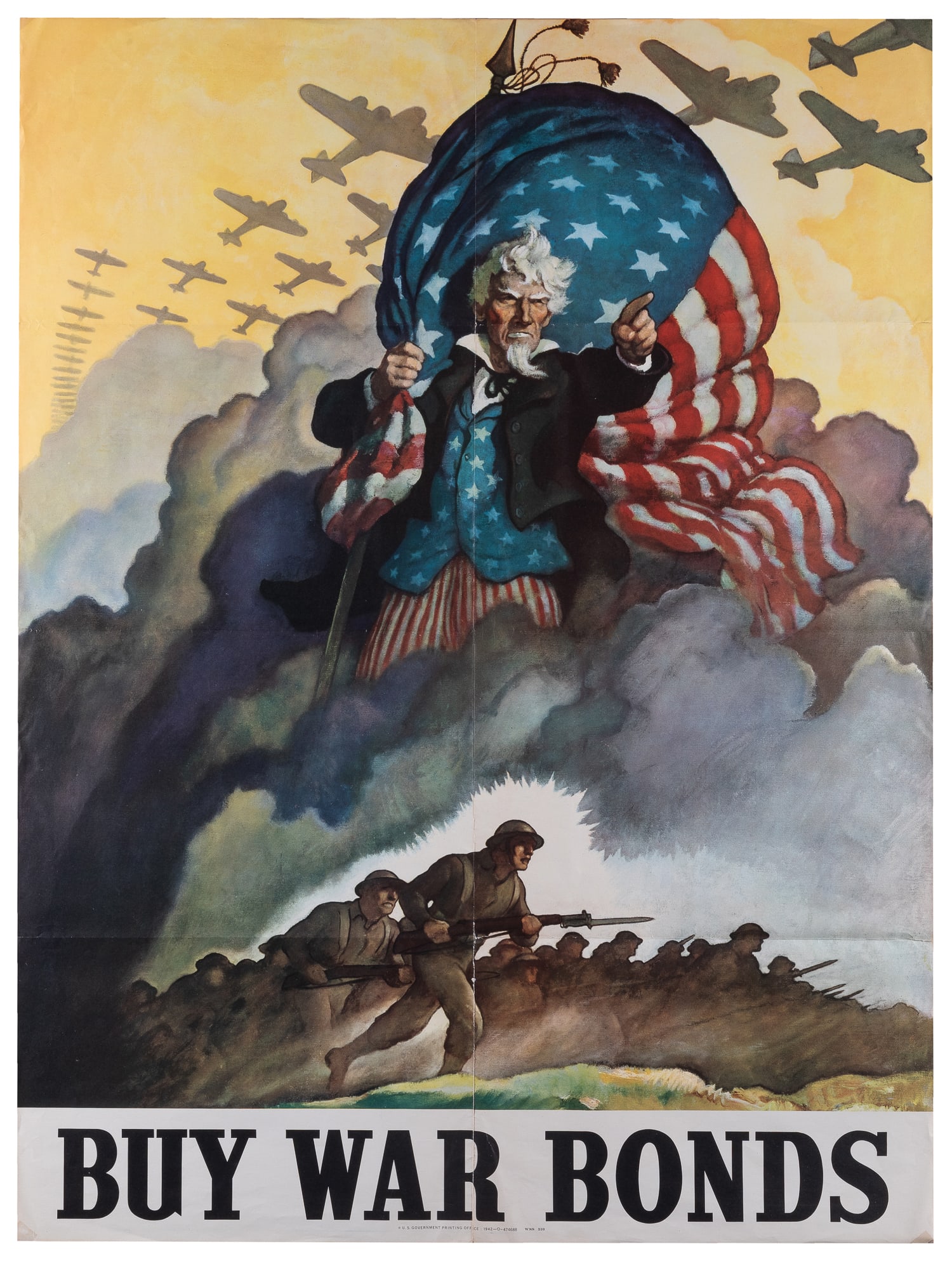 WYETH, N. C. (1882-1945). Buy War Bonds. 1942. (1 of 1)