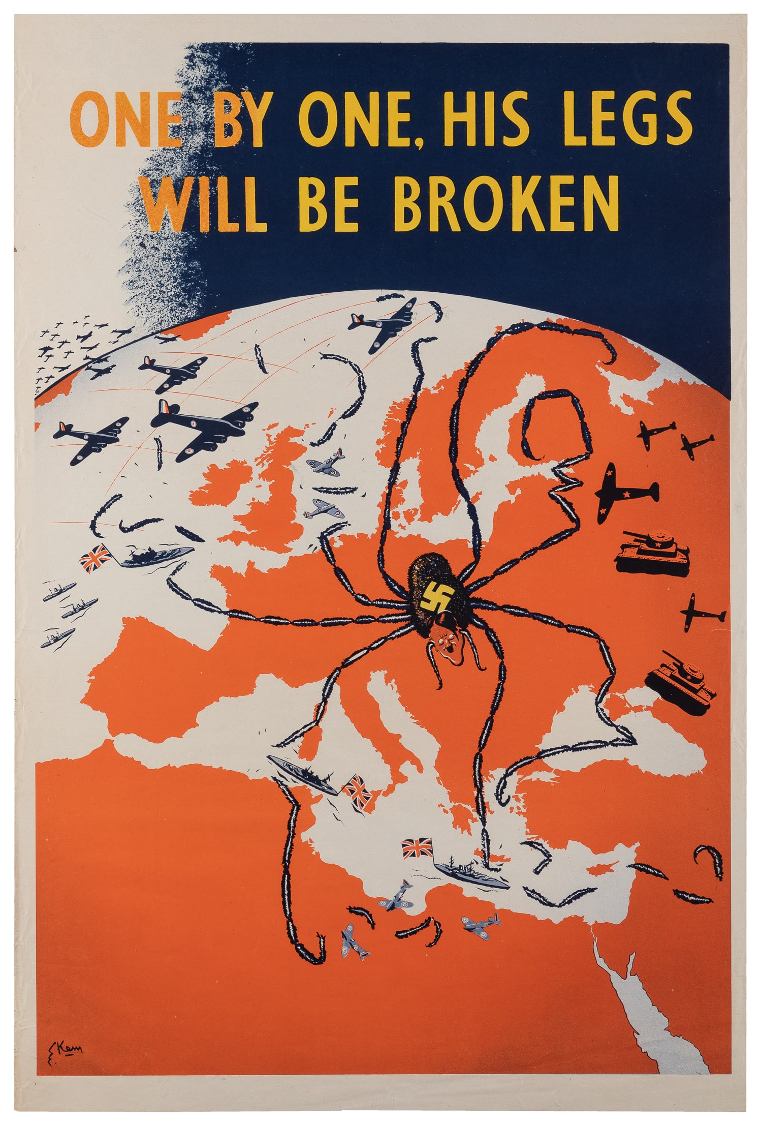 KEM (Kimon Evan Marengo). One by One, His Legs Will be Broken. 1941. (1 of 1)